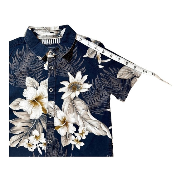 Cactus Boys Aloha Hawaiian Print Navy Button Shirt Size 5/6 - Picture 7 of 7